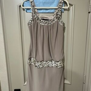 Sue Wong Taupe Elegance Dress